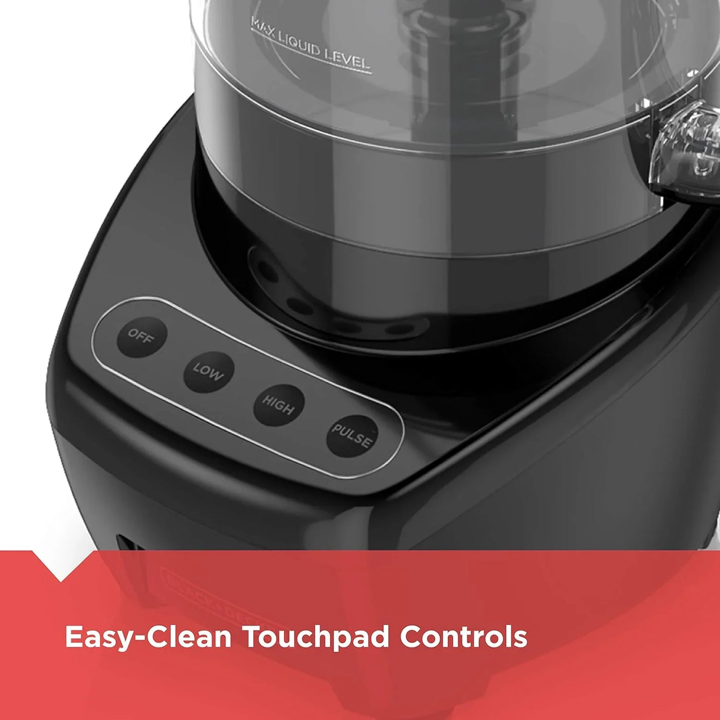 3-In-1 Easy Assembly 8-Cup Food Processor, Stainless Steel S-Blade, Easy-Clean, Touchpad Controls Black