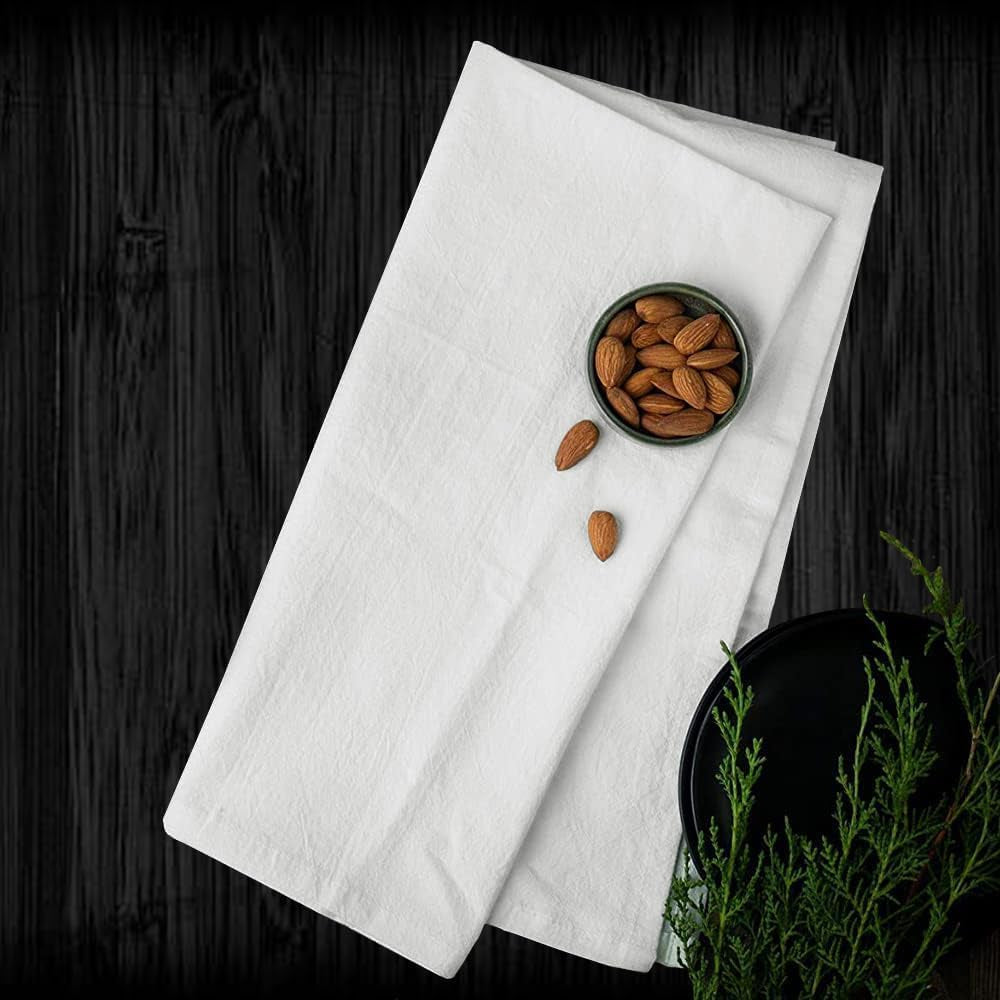 Flour Sack Towels Pack of 15-28X28 Inches - 100% Cotton, Highly Absorbent Dish Towels for Drying Dishes, Durable Tea Towels for Kitchen, Multipurpose Kitchen Towels