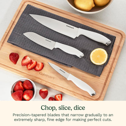 Block Knife Set, 12Pc Cutlery Knife Set with Steel Blades for Precise Cutting, Lightweight, Stainless Steel, Durable & Dishwasher Safe, C77SSW-12P