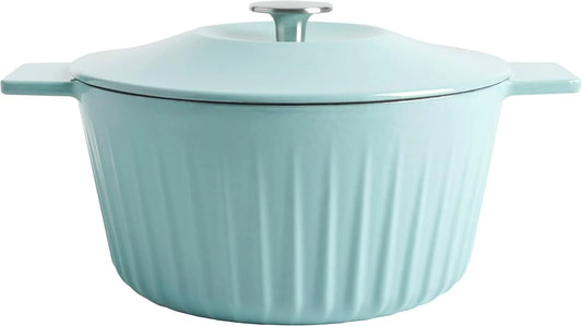 Eastholm 5 QT Enameled Cast Iron Dutch Oven, Martha Blue