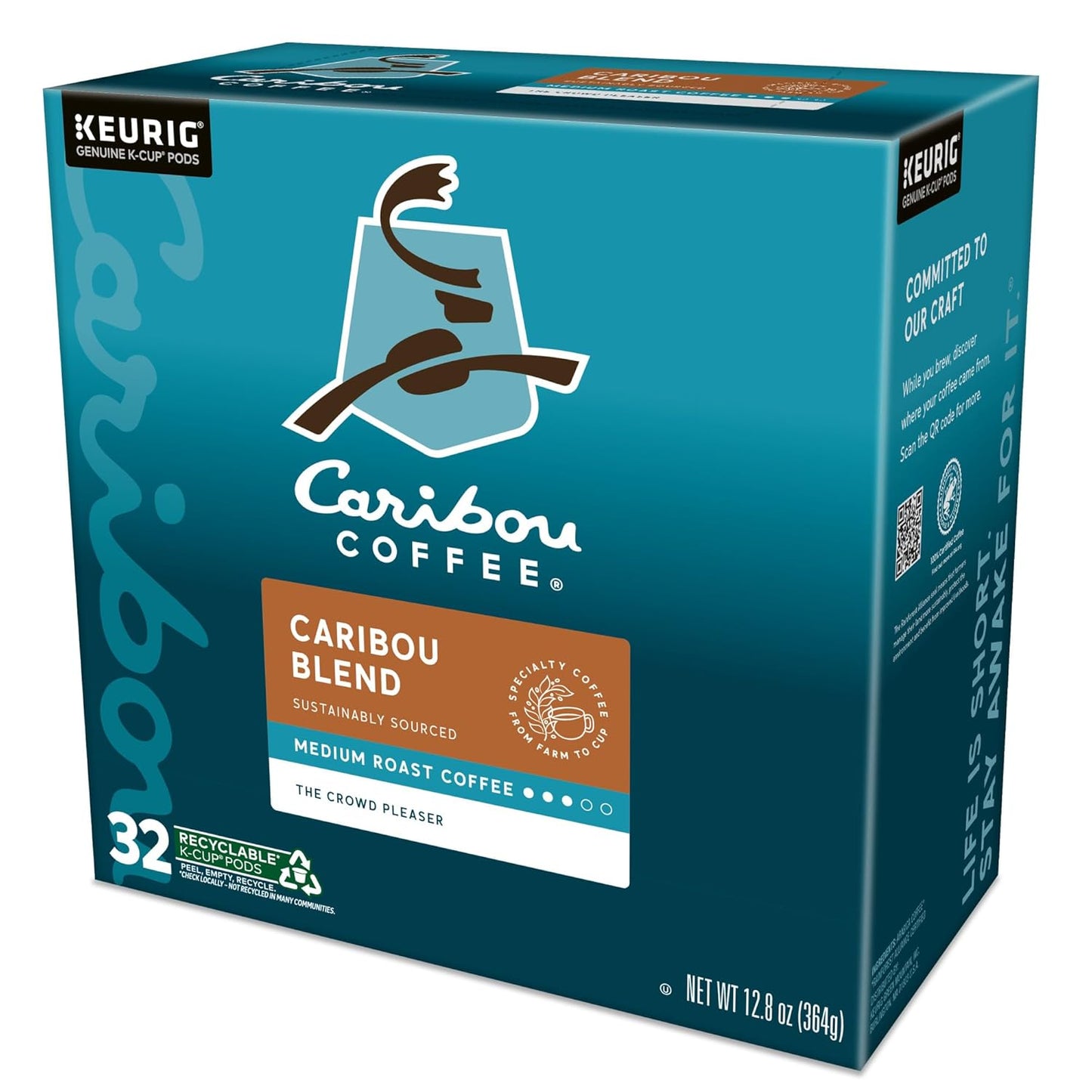 Caribou Blend, Keurig Single-Serve K-Cup Pods, Medium Roast Coffee, 32 Count(Pack of 1)