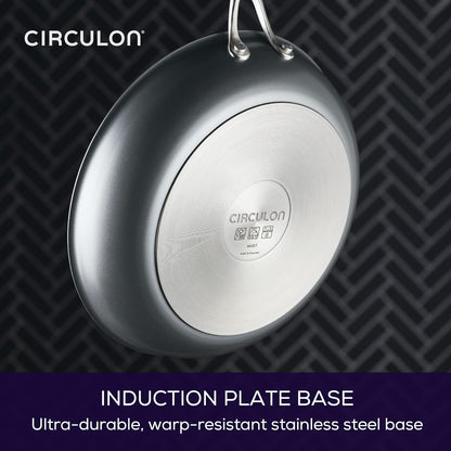 A1 Series with Scratchdefense Technology Nonstick Induction Frying Pan/Skillet, 12 Inch, Graphite