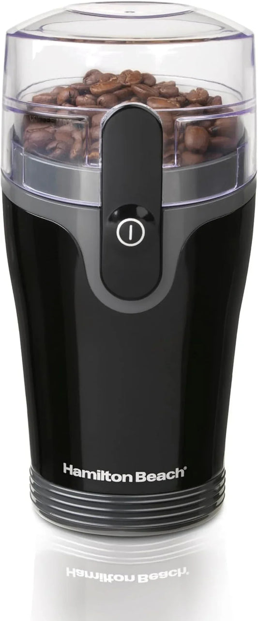Fresh Grind Electric Coffee Grinder for Beans, Spices and More, Stainless Steel Blades, Removable Chamber, Makes up to 12 Cups, Black