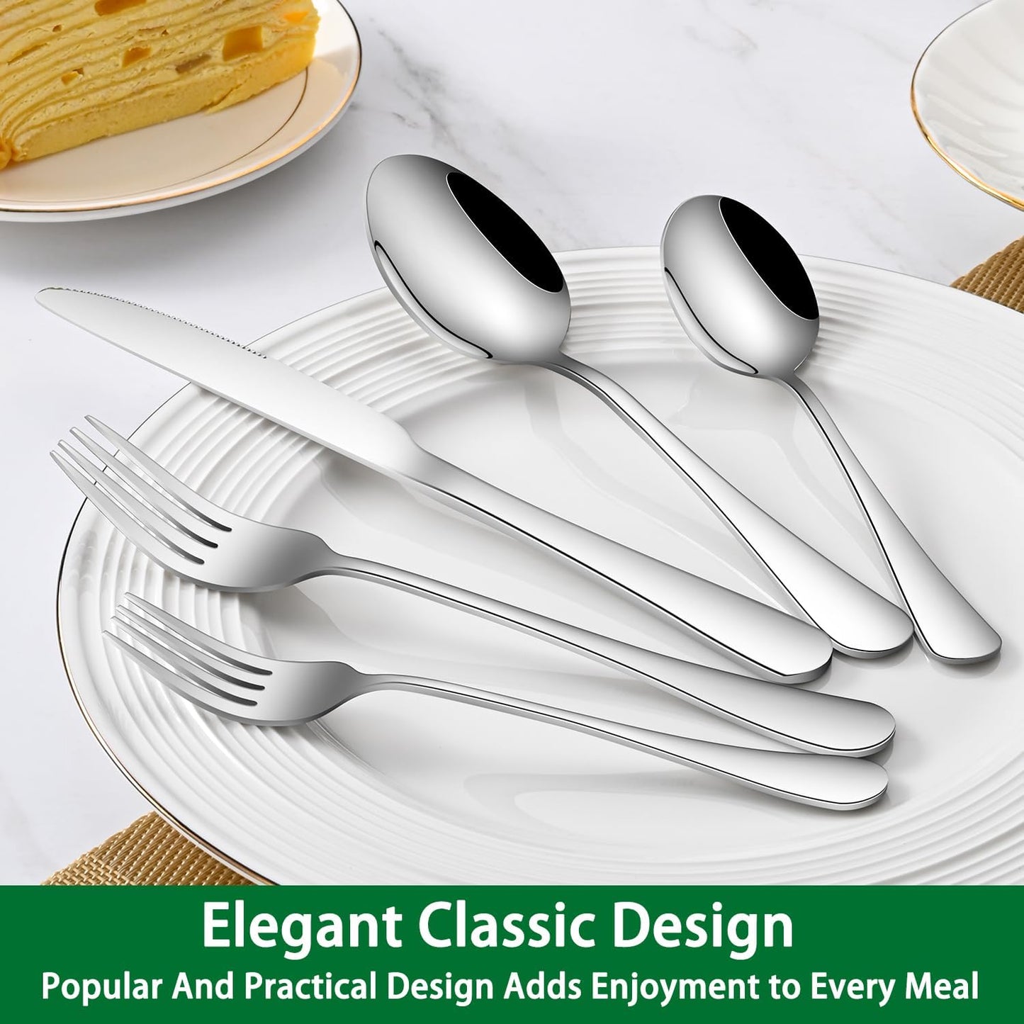 Dinner Forks,8-Piece 8 Inches Stainless Steel Table Fork,Dishwasher Safe Flatware Forks,Food Grade Mirror Polishing Silverware Main Fork for Home,Restaurant or Hotel