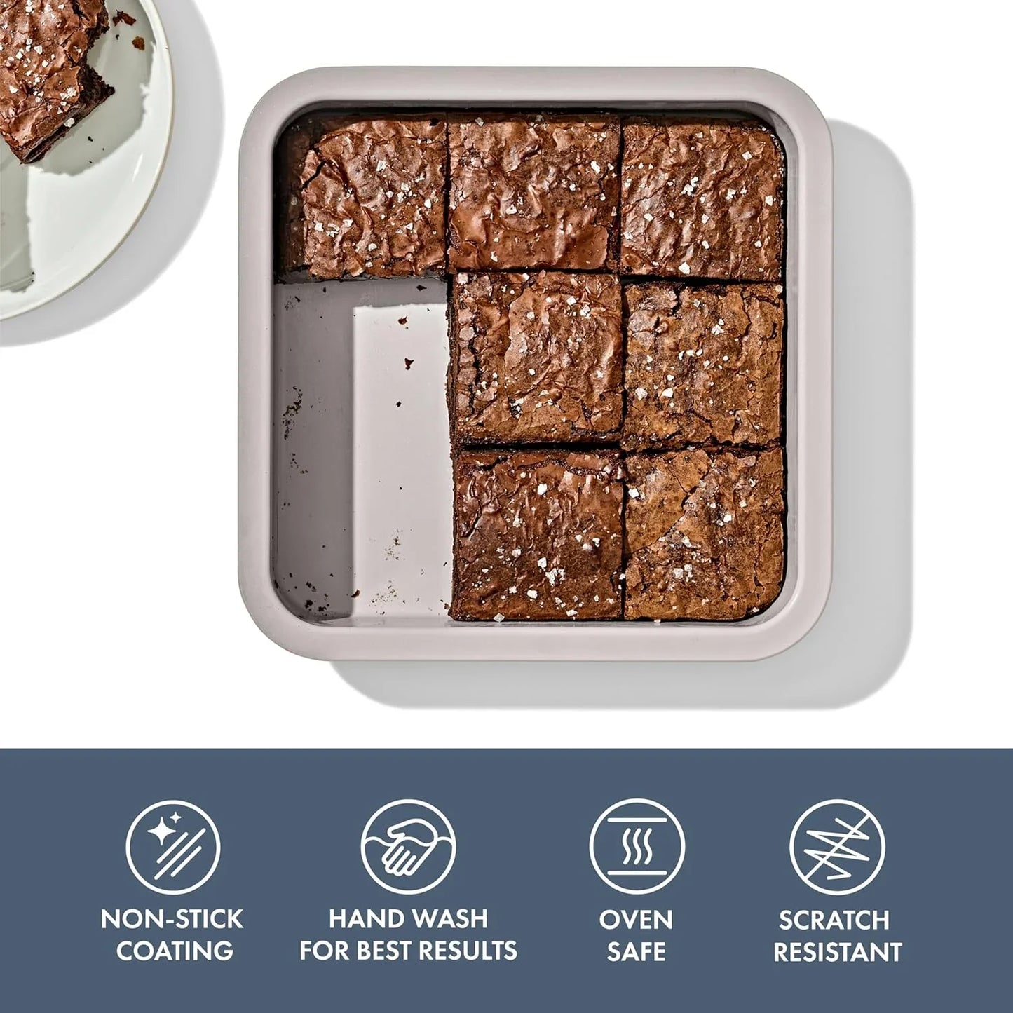 Good Grips Non-Stick Pro Ceramic Coated Metal Bakeware 9” Square Cake Pan – Storm Blue