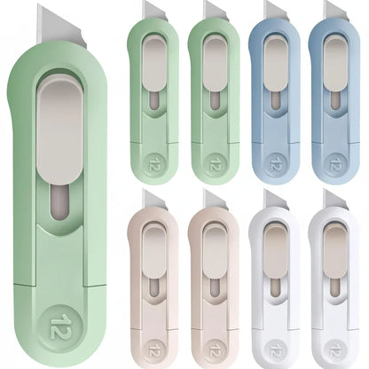 8 Pack Box Cutter, Box Cutter Retractable Letter Opener, Cute Utility Knife Exacto Knife for School, Razor Knife for Crafts, Paper, Packages, Small Box Cutters Bulk for Women Girls