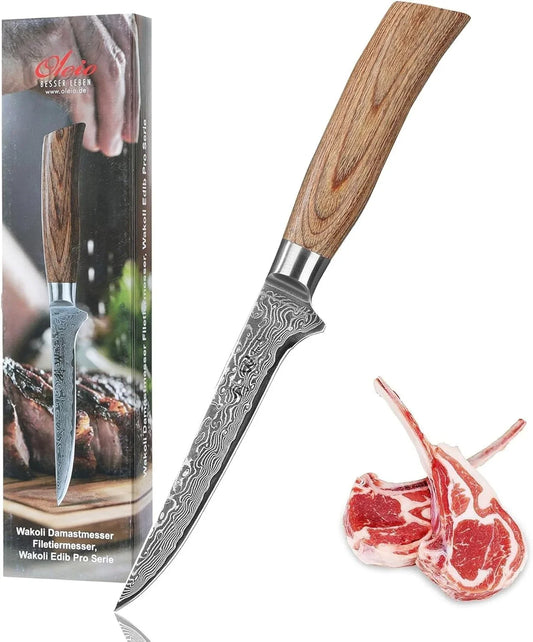 EDIB Pro Damascus Meat Cleaver Knife – Japanese Style Kitchen Knife | 5.5-Inch Genuine Damascus Steel Blade with VG10 Core | Ergonomic Pakkawood Handle | Professional Cooking Tool in Gift Box