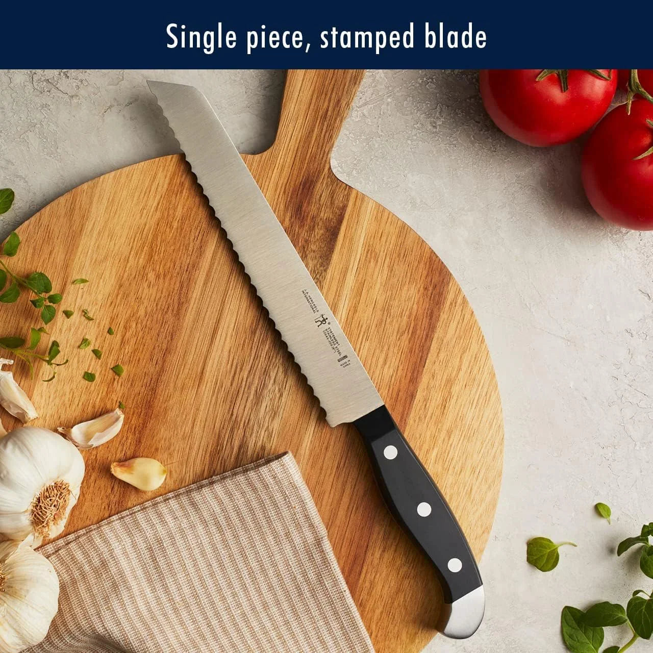 Statement Premium Quality 15-Piece Set with Block, Natural, Razor-Sharp, German Engineered Informed by 100+ Years of Mastery, Lightweight and Strong, Dishwasher Safe