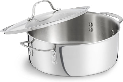 Tri-Ply Stainless Steel Cookware, Dutch Oven, 5-Quart