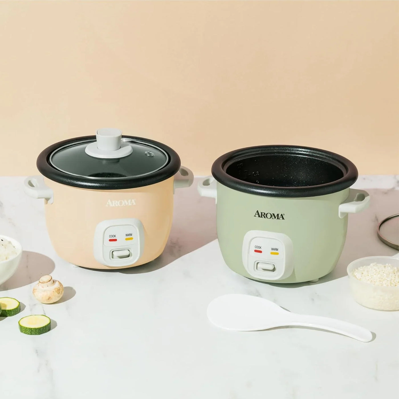 ® Mini Rice Cooker, 2-Cup (Uncooked) / 4-Cup (Cooked), Grain Cooker, Soup Maker, Oatmeal Cooker, Auto Keep Warm, 1 Qt, Milk Tea Color