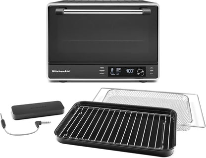 KitchenAid countertop oven with air fryer, baking tray, and accessories for versatile cooking