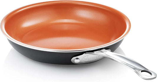 Non Stick Frying Pan, 12.5” Ceramic Frying Pan Nonstick, Long Lasting Nonstick Cooking Pan, Egg Pan, Stay Cool Handle, Ultra-Durable, Stovetop Dishwasher & Oven Safe, 100% Toxin Free