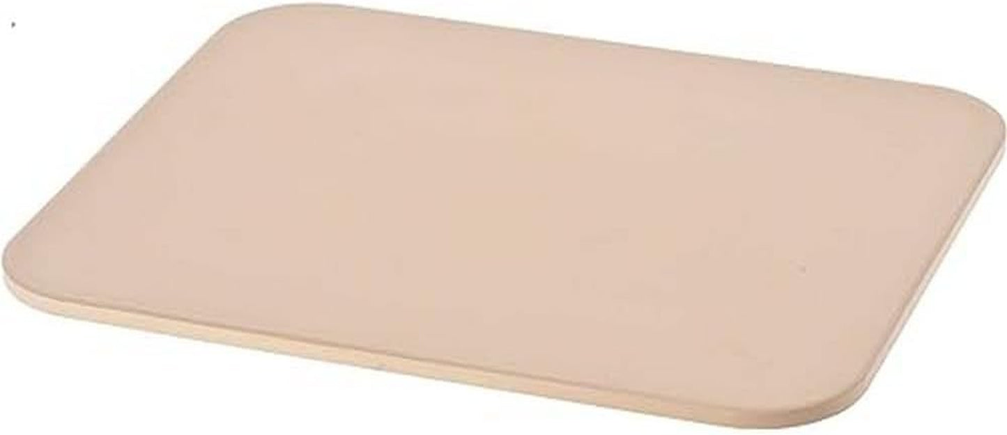 Ceramic Pizza Stone, 15" L X 12" W X 3⁄8" H,Cream