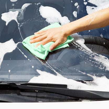 Microfiber Cleaning Cloths, Ultra-Soft and Highly Absorbent, Streak-Free, Lint-Free, Scratch-Free, Washable, for Car Detailing and Glass Cleaning, 16" X 12", Green/Gray/Pink, 24-Pack