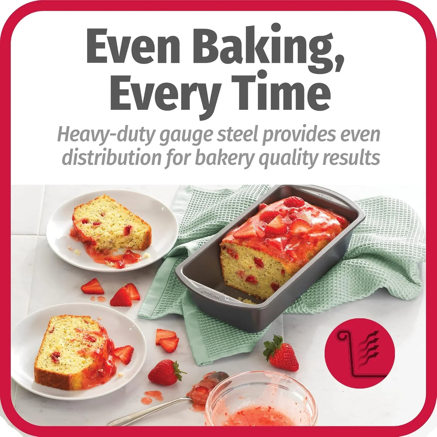 Nonstick Loaf Pan 8 X 4-Inch Heavy-Duty Steel Bakeware with Easy-Clean Non-Stick Coating, Oven & Dishwasher Safe Pan for Meatloaf Breads Lasagnas Casseroles & More, Set of 2, Gray