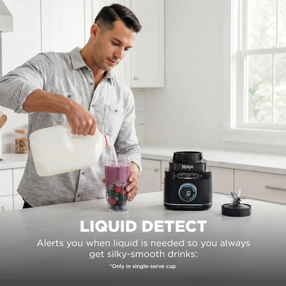 Kitchen System | All-In-One Food Processor & Blender | 8-Cup Bowl & (1) 24 Oz. To-Go Cup Blendsense Tech | for Smoothies, Cookie Dough, Salsas, Cole Slaw & More | 1800 Peak Watt | Black | TB401