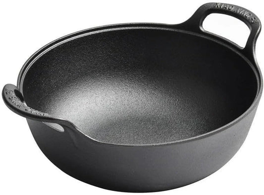 9 Inch Cast Iron Wok with Handles, Grilling Pan, Use in the Oven, on the Stove, or on the Grill (9 Inch)