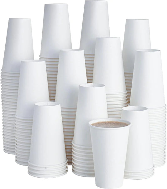 210 Pack 16 Oz Disposable Paper Coffee Cup, Hot/Cold Beverage Drinking Cups for Water, Paper Coffee Cups, White Hot Coffee Cups, Suitable for Party, Picnic, Travel, and Events