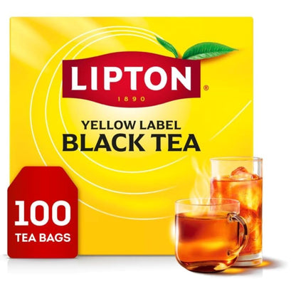 Black Tea Bags, Hot or Iced High Caffeine Tea, 100 Total Bags