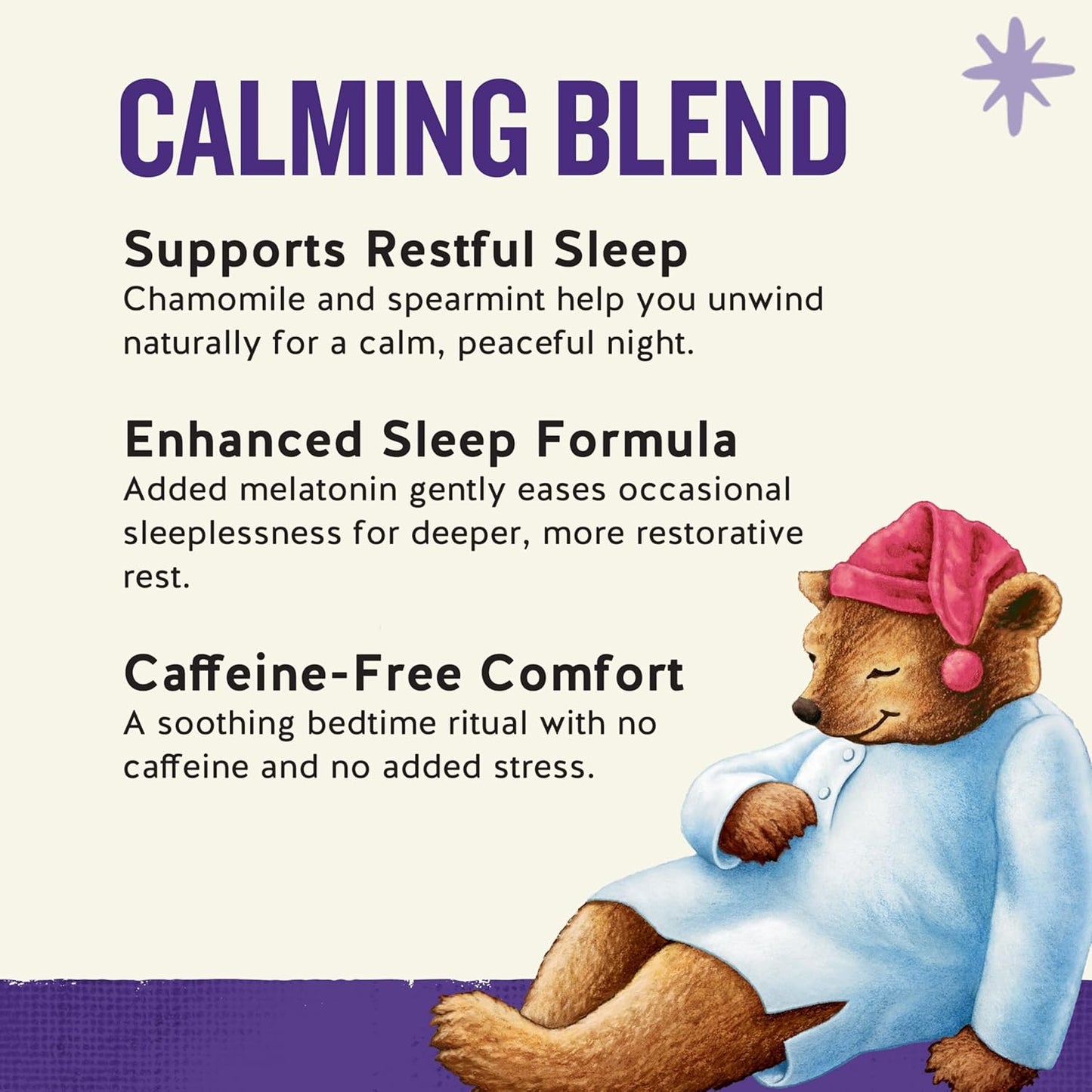 Sleepytime Tea plus Melatonin, Caffeine Free,  Herbal Tea, 18 Bag Box