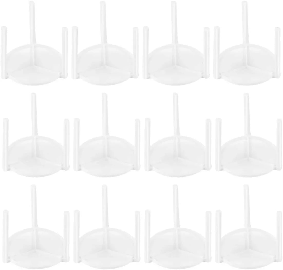 100Pcs Stand White Plastic Pizza Tripod Stack for Restaurant Container Pizza Boxes