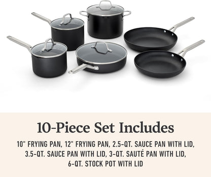 ® Hard-Anodized Nonstick 10-Piece Cookware Set