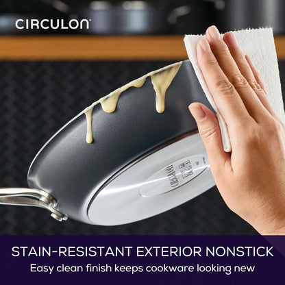 A1 Series with Scratchdefense Technology Nonstick Induction Frying Pan/Skillet, 12 Inch, Graphite