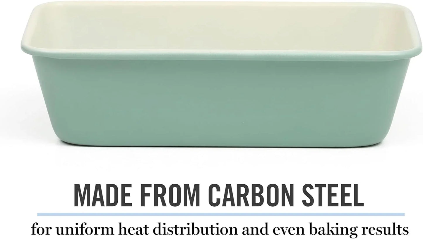 Gallen 9-Inch Nonstick Carbon Steel Loaf Pan – Teal, Durable Bakeware for Even Baking and Easy Release
