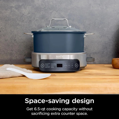 MC1101 Foodi Everyday Possible Cooker Pro, 8-In-1 Versatility, One-Pot Faster Cooking Replaces 10 Tools, Family-Sized Capacity with Adjustable Temp Control, 6.5 Quarts, Midnight Blue