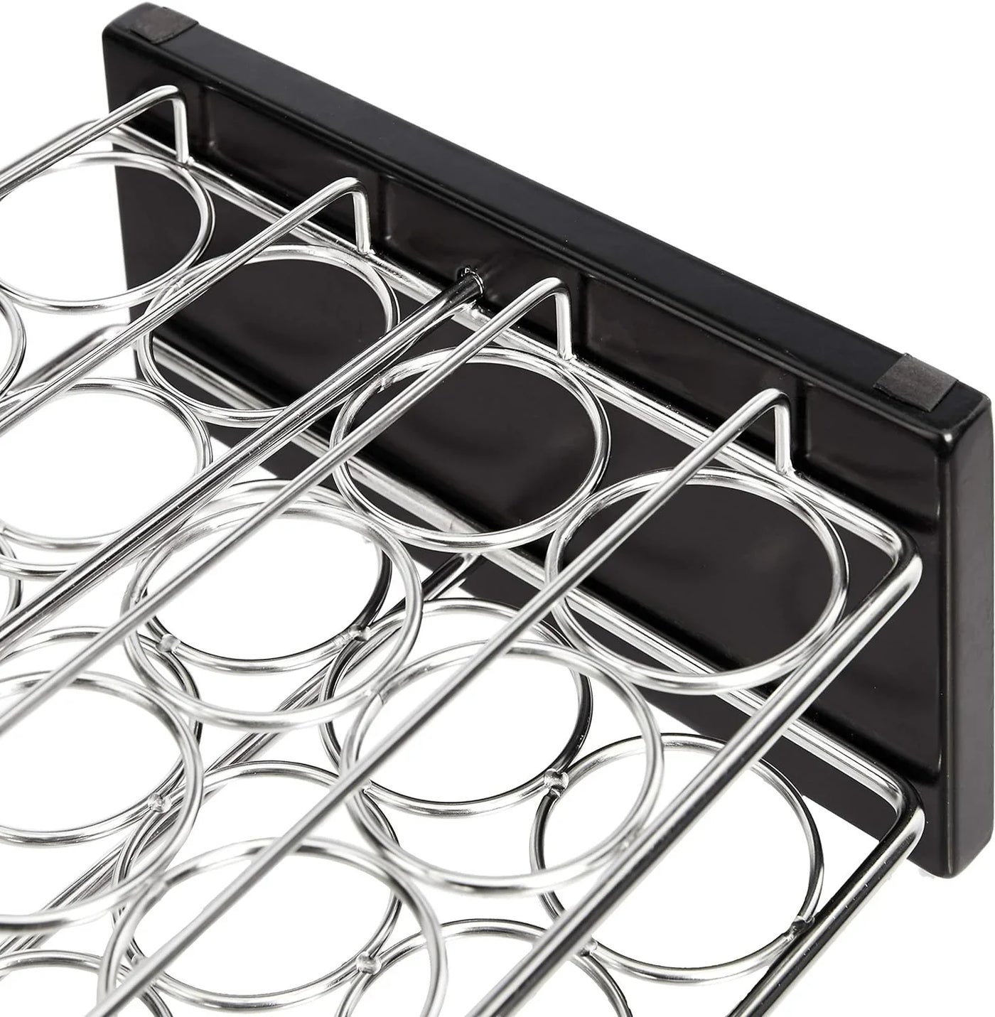 20 Jars Spice Rack Organizer, Space-Saving Kitchen Organizer with Glass Spice Jars, Sturdy, Silver