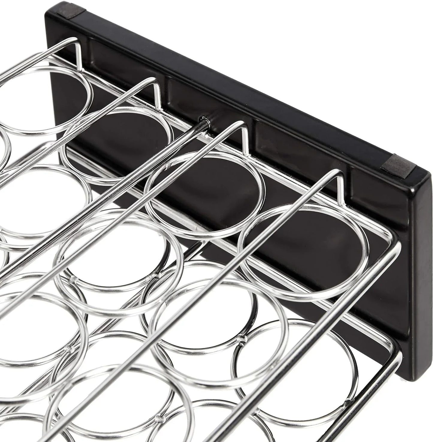 20 Jars Spice Rack Organizer, Space-Saving Kitchen Organizer with Glass Spice Jars, Sturdy, Silver