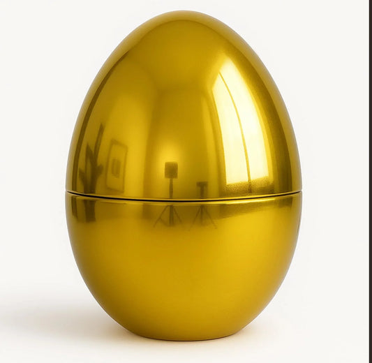 Jumbo Easter Egg - 10" Tall X 7" Wide Extra Large Empty Plastic Eggs - Perfect Kids & Adult Party Toys for Gift Baskets or Egg Hunt Decor - 1 Piece, Gold