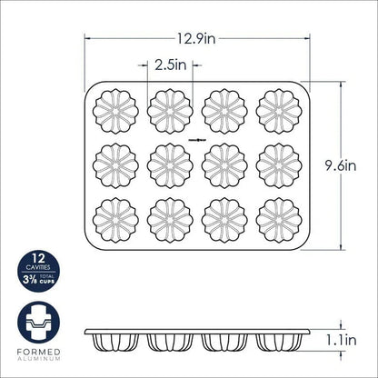 Formed Mini Bundt, 12 Cavity Cupcake, Twilight Blue