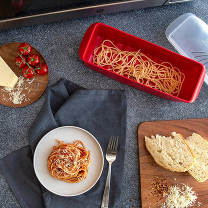 Microwave Pasta Cooker, 6.4 Cup, Red