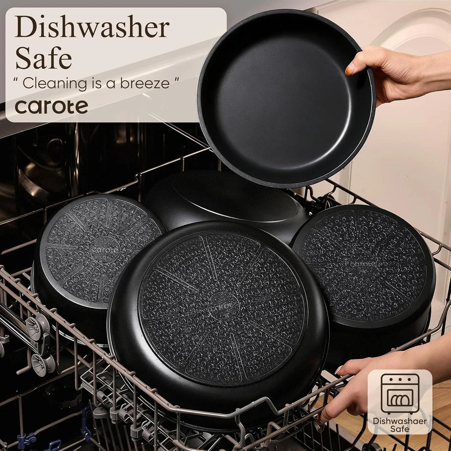 19Pcs Pots and Pans Non Stick, Cookware Sets Detachable Handle, Induction Kitchen Pots and Pans,Nonstick Cooking Set, Oven/Dishwasher/Fridge Safe, Space Saving