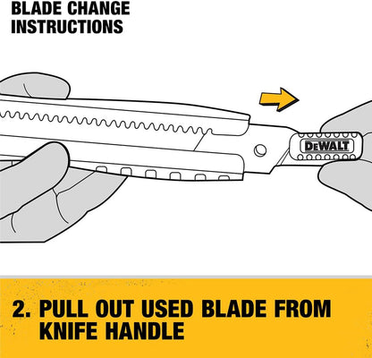 Utility Knife, Heavy Duty Cutter with Snap-Off Blade, 18Mm (DWHT10038)