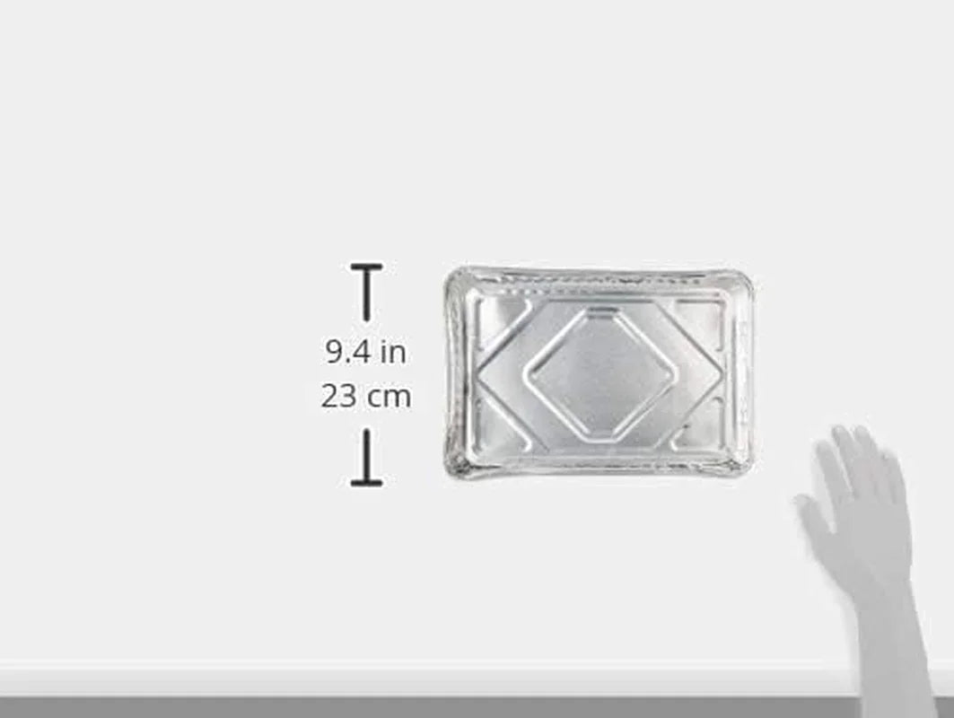Pack of 12-1/4-Size (Quarter) Sheet Cake Aluminum Foil Pan– Extra Sturdy and Durable – Great for Bake Sales, Events and Transporting Food - 12-3/4" X8-3/4 X 1-1/4"