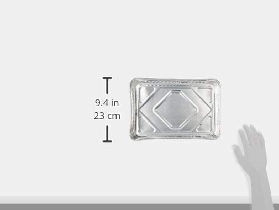 Pack of 12-1/4-Size (Quarter) Sheet Cake Aluminum Foil Pan– Extra Sturdy and Durable – Great for Bake Sales, Events and Transporting Food - 12-3/4" X8-3/4 X 1-1/4"