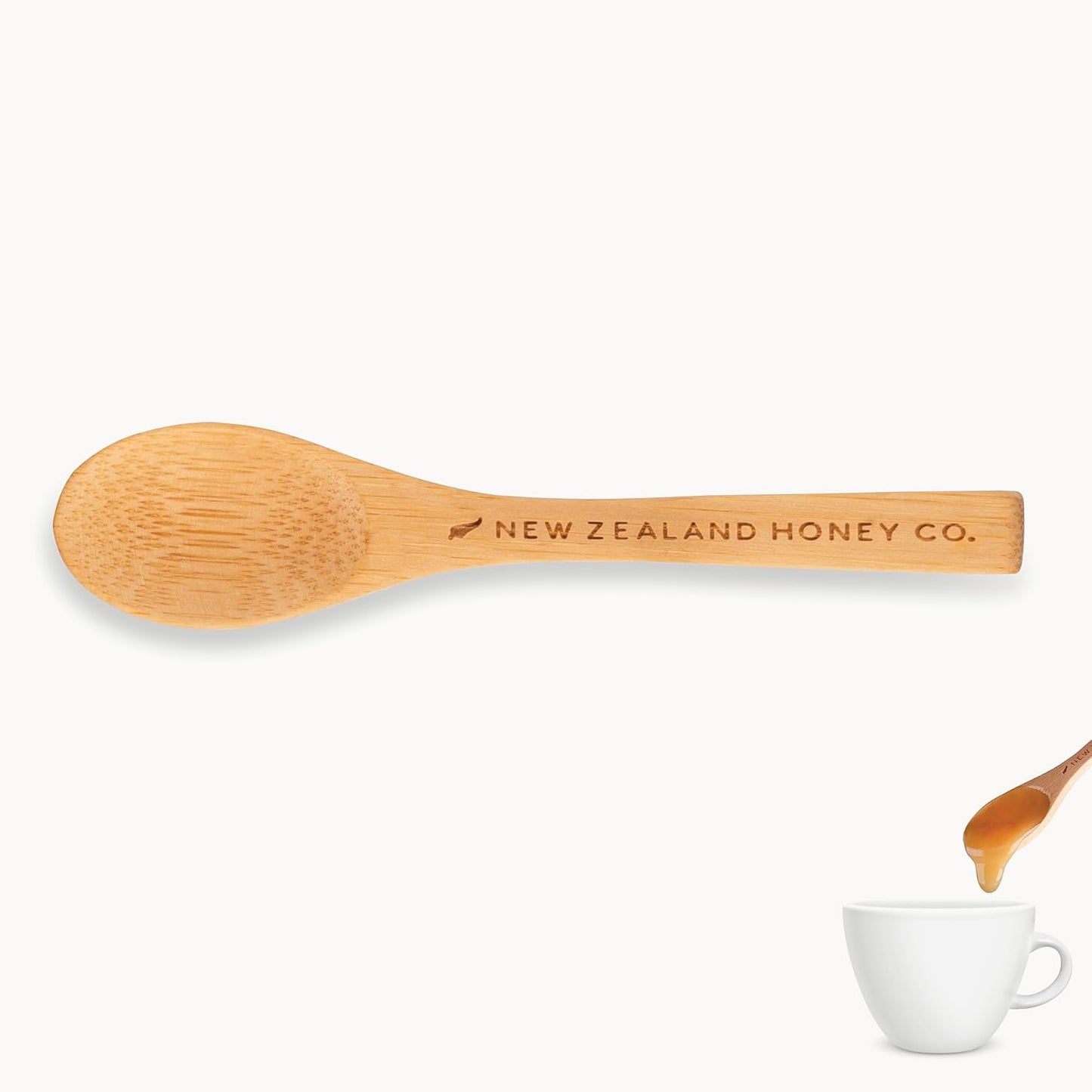 . Manuka Honey Bamboo Spoon 4.7" (12Cm)