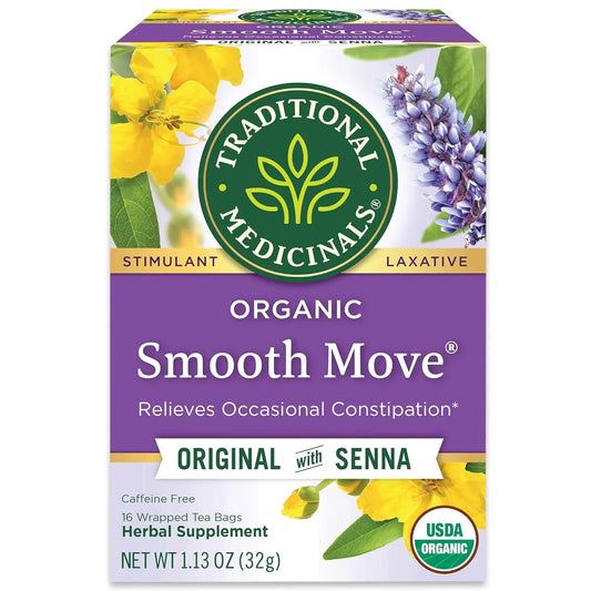Organic Smooth Move Laxative Tea, 16 Tea Bags (Pack of 1)
