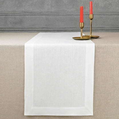 Linen White Table Runner 108 Inches Long - 100% Pure Linen Dining Table Runner 14 X 108 Inch for Mothers Day, Spring - Machine Washable