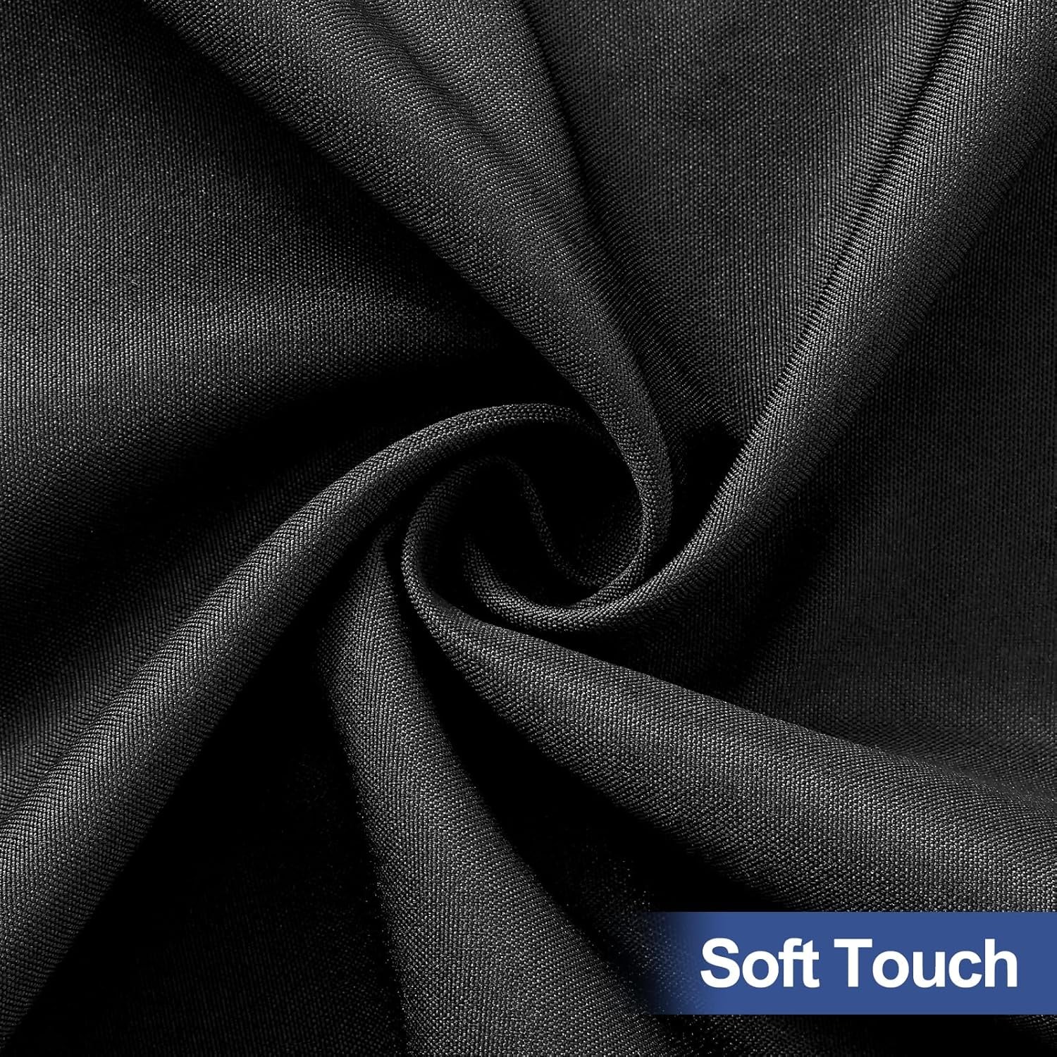 Rectangle Table Cloth Cover, Waterproof Polyester Elastic Fitted Tablecloth, Fits for 6 Foot Folding Tables, Washable Table Protector for Picnic, Camping, Outdoor (Black, 30" X 72")