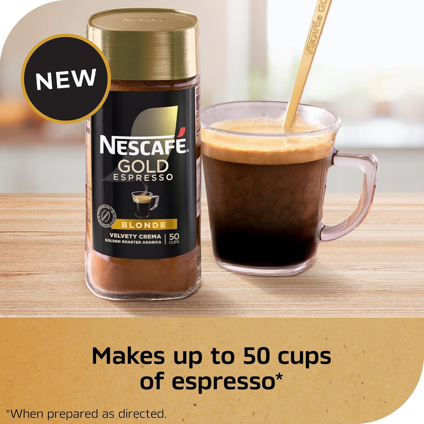 NESCAFÉ Gold Espresso Blonde, Instant Coffee, 3.5 Oz