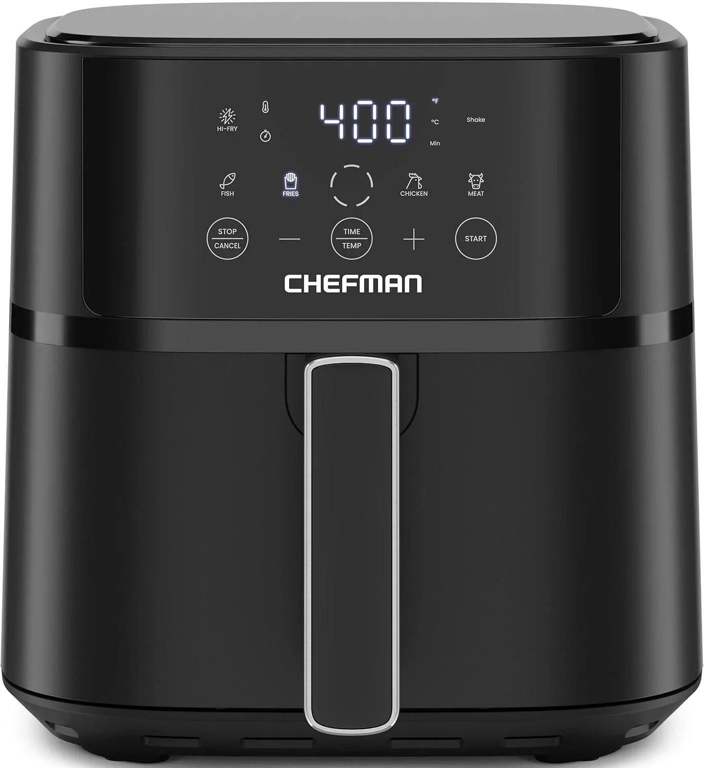 Air Fryer – 6 QT Compact Airfryer for Quick & Easy Meals in Minutes, Features Hi-Fry Technology for Extra Crisp, Touchscreen Controls with 4 Presets, Nonstick & Dishwasher Safe Basket - Black