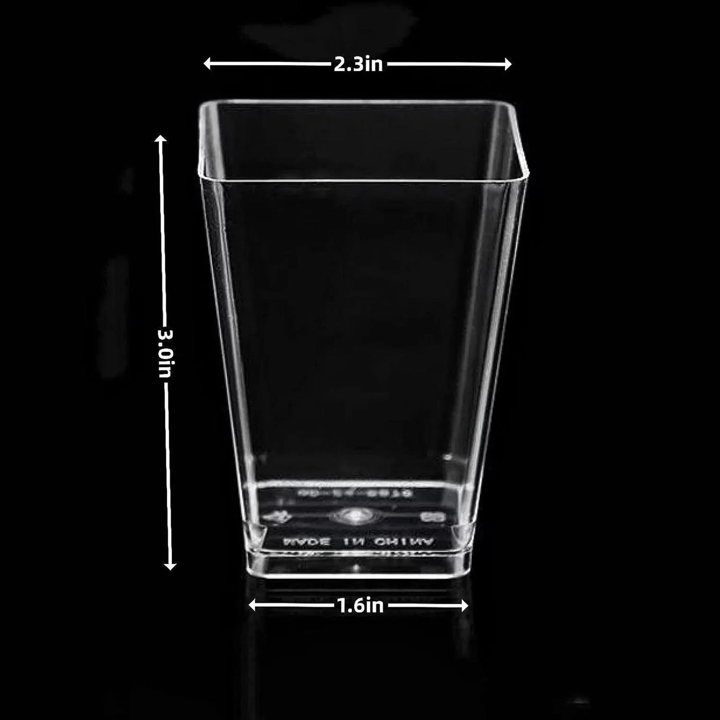 5-Ounce Transparent Square Dessert Cups (50 Dessert Cups+50 Spoons)