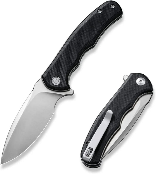 Mini Praxis Folding Pocket Knife, 2.98" D2 Steel Blade G10 Handle Small EDC Knife with Pocket Clip for Men Women, Sharp Camping Survival Hiking Knives C18026C-2