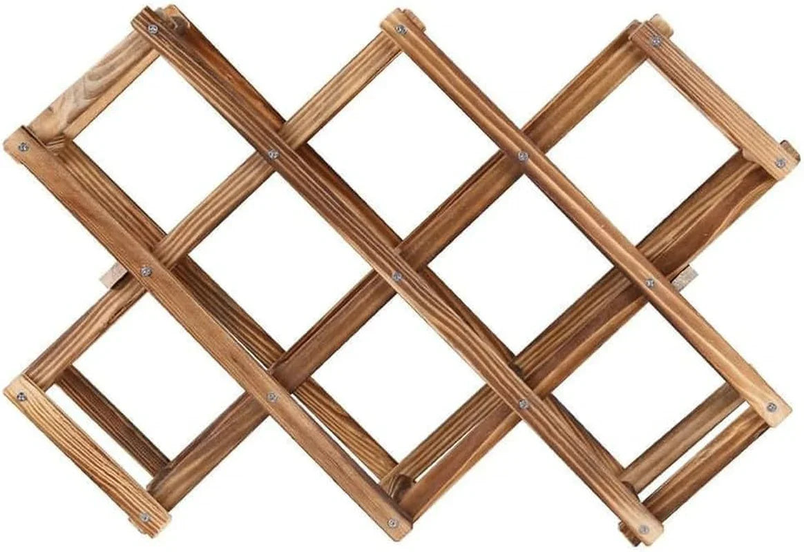 Freestanding Stackable Wine Rack Organizer for Countertop and Cabinets with Foldable Design and Scratch-Resistant Protector