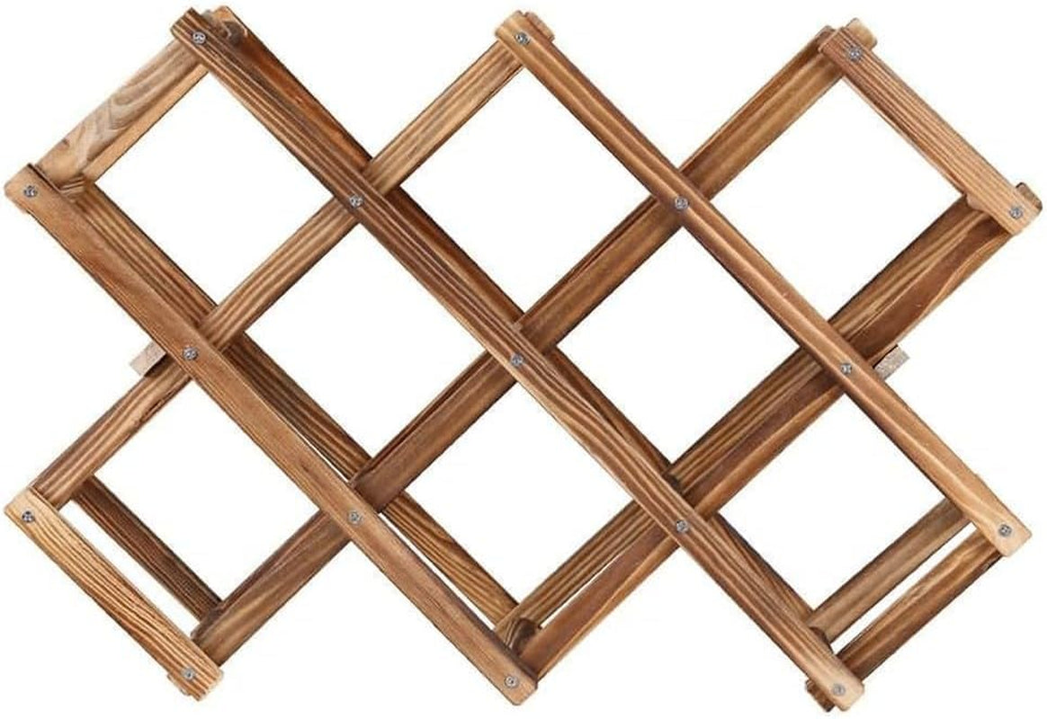 Freestanding Stackable Wine Rack Organizer for Countertop and Cabinets with Foldable Design and Scratch-Resistant Protector