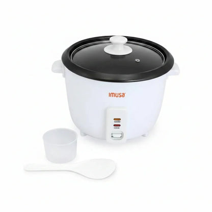 USA GAU-00012 Electric Nonstick Rice Cooker 5-Cup (Uncooked) 10-Cup (Cooked), White