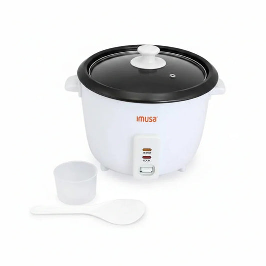 USA GAU-00012 Electric Nonstick Rice Cooker 5-Cup (Uncooked) 10-Cup (Cooked), White